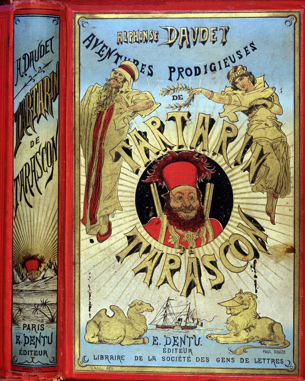 Okładka „” Prodigious Adventures of Tartarin de Tarascon” Daudeta. autorstwa Unknown artist
