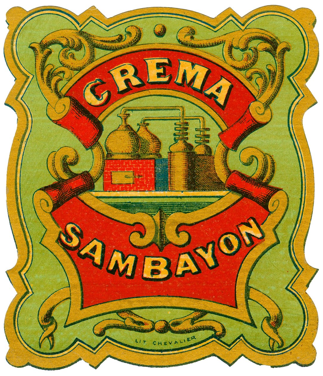 Reklama alkoholu Crema Sambayon (Chromolitografia, koniec XIX wieku) autorstwa Unknown artist