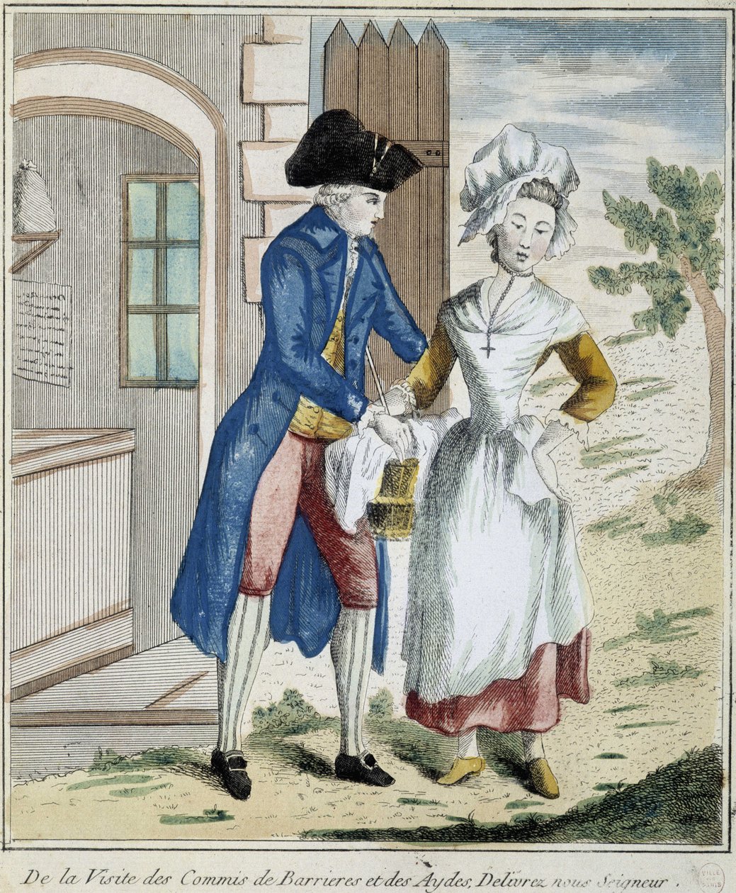 Cło: podatek barierowy - karykatura ok. 1800 autorstwa Unknown artist