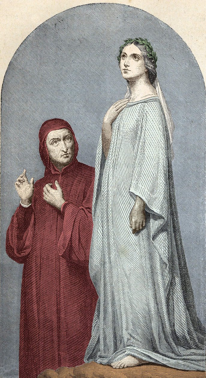 Dantego i Beatrycze. autorstwa Unknown artist