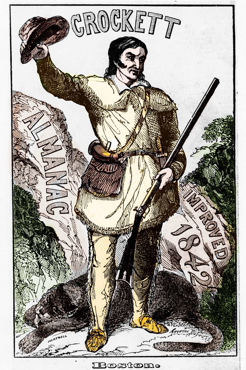 David Crockett (1786-1836), amerykański pionier - Almanach autorstwa Unknown artist