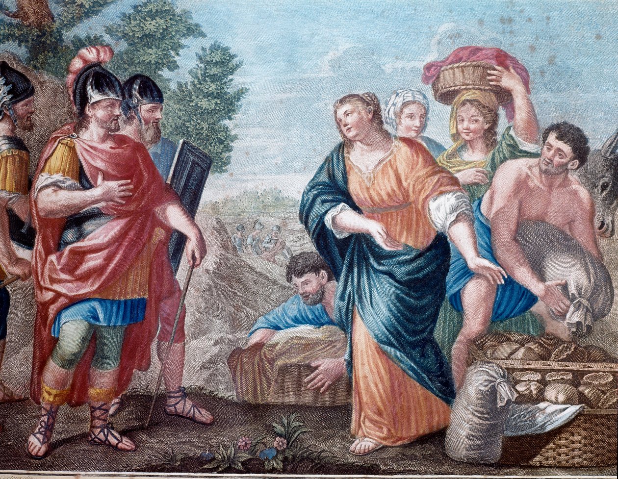 David et Abigail (Abigail, Abigail) Litografia XIX-wiecznego Mediolanu, zbiory prywatne autorstwa Unknown artist