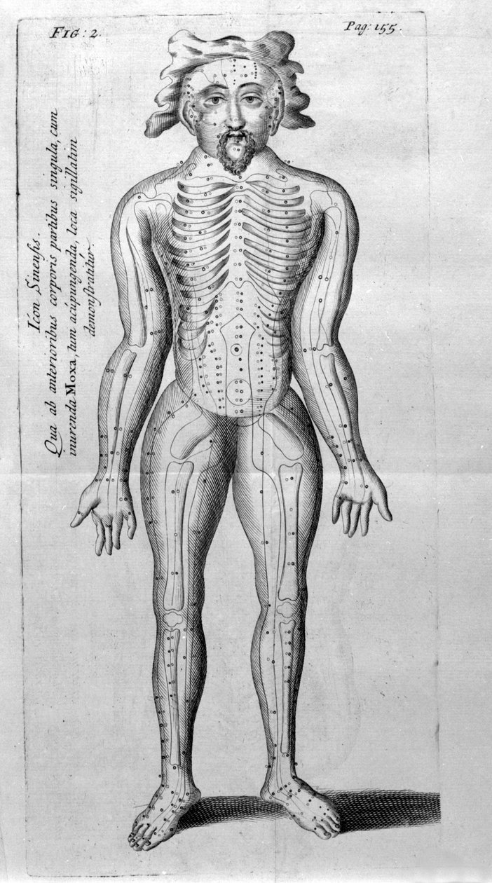 De Acupunctura autorstwa W.Ten Rhijn. Londyn 1683. Pierwszy zachodni tekst dotyczący akupunktury. autorstwa Unknown artist
