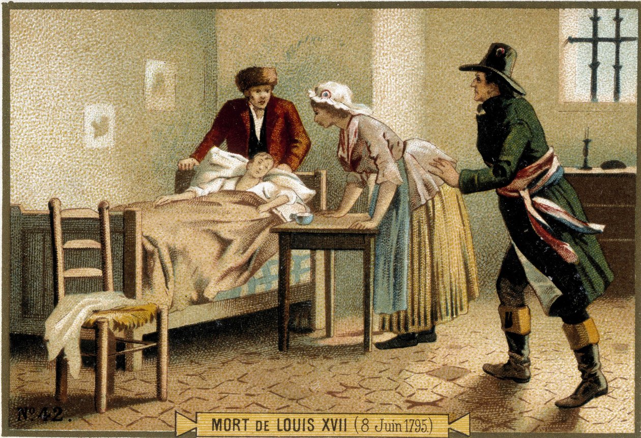 Śmierć Ludwika XVII (08.06.1795). XIX-wieczna chromolitografia. autorstwa Unknown artist