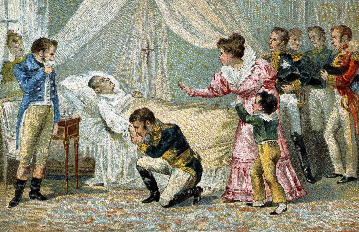 Śmierć Napoleona I (1769-1821), na Św. Helenie 5 maja 1821 r. autorstwa Unknown artist