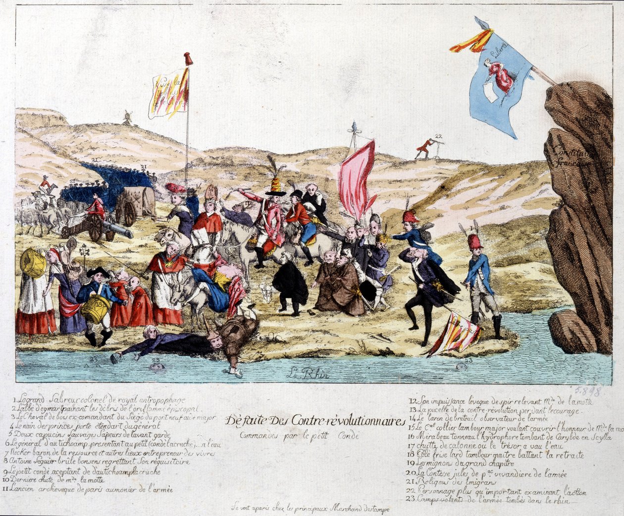 Klęska kontrrewolucjonistów dowodzonych przez Peer Condé w Alzacji, koniec XVIII wieku autorstwa Unknown artist