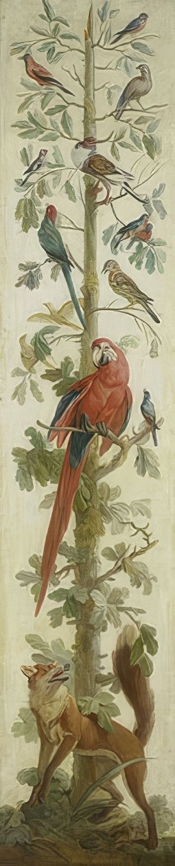 Dekoracyjna ilustracja ze zwierzętami. 1760-1800 autorstwa Unknown