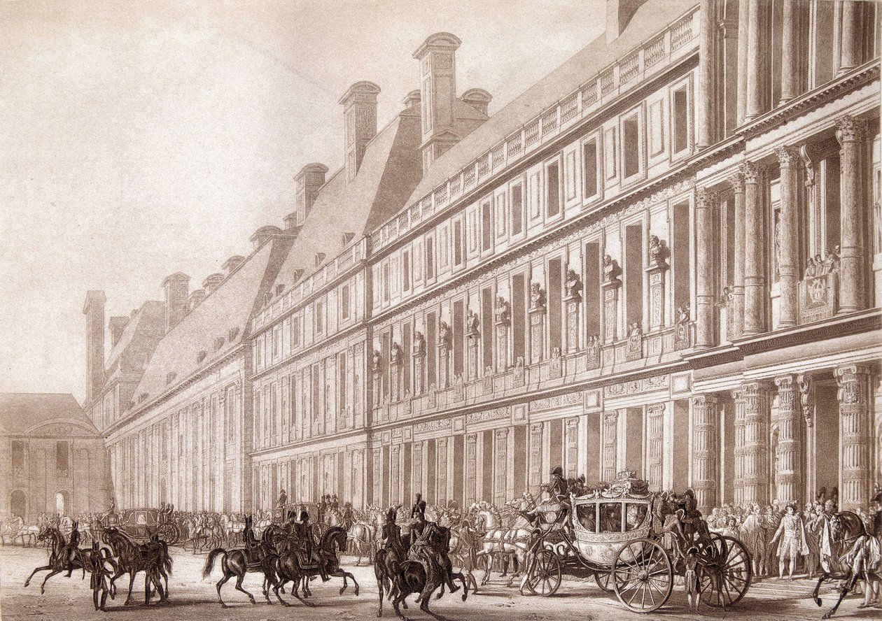 Wyjazd z Napoleona du Louvre na koronację. autorstwa Unknown artist