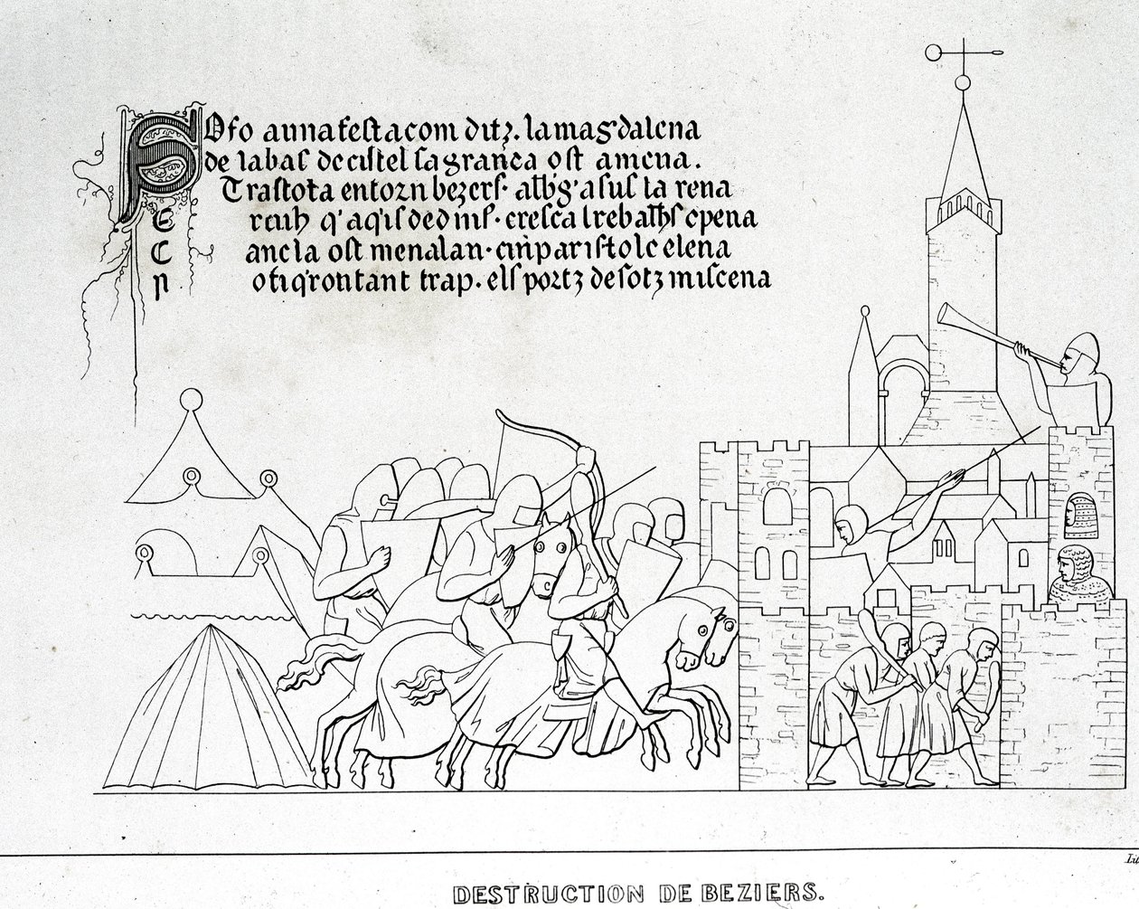 Zniszczenie Béziers autorstwa Unknown artist