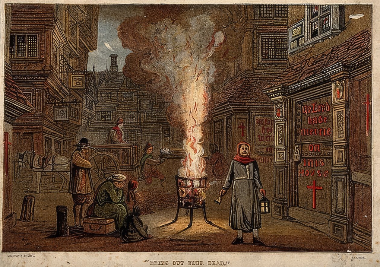 Wielka Plaga w Londynie, 1665 autorstwa Unknown
