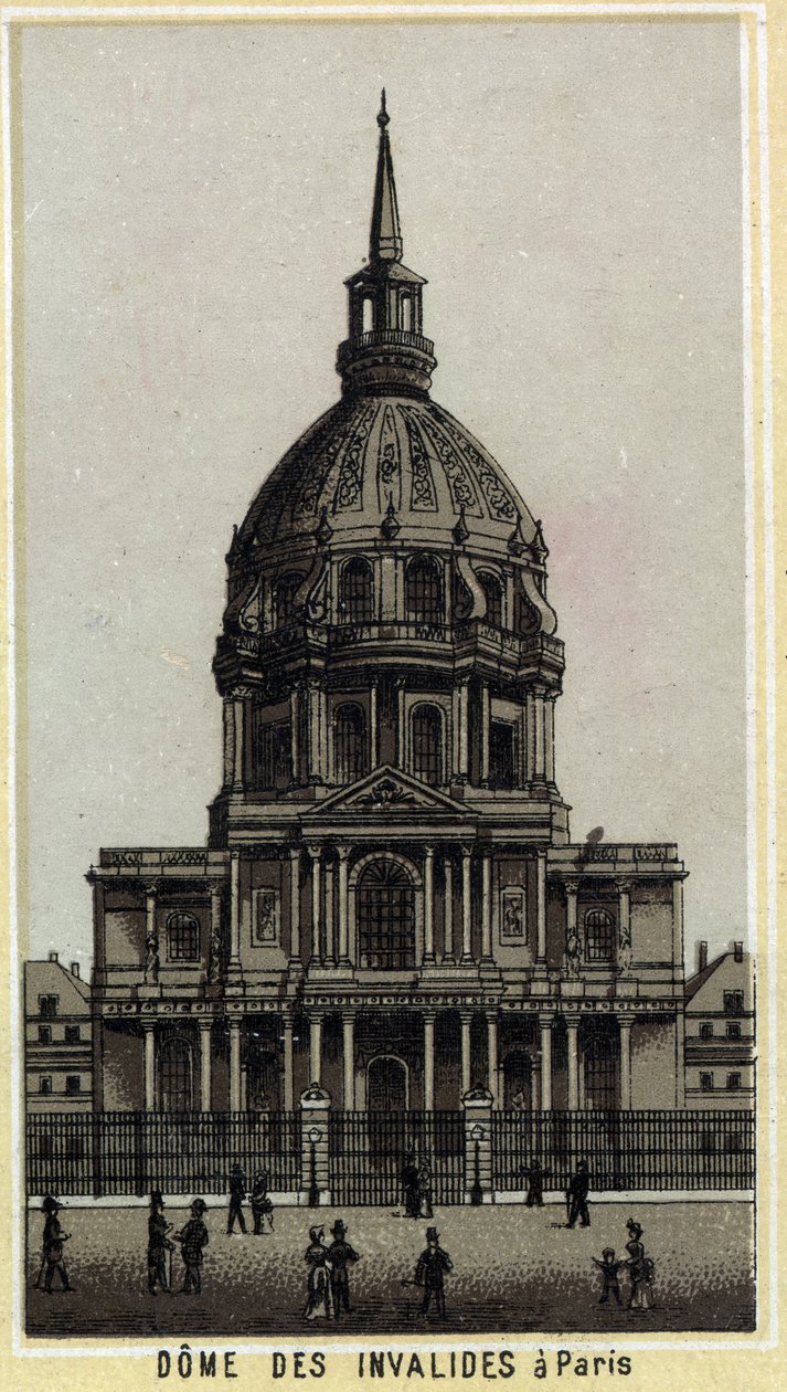 Dome des Invalides w Paryżu. Chromolitografia z końca XIX wieku. autorstwa Unknown artist