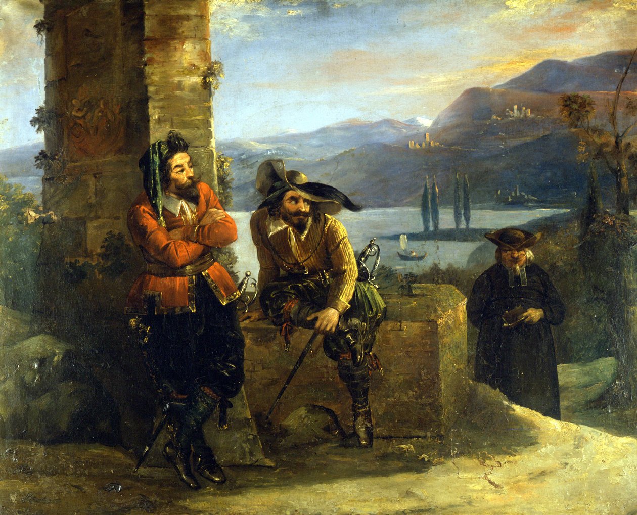 Don Abbondio w „Oblubienicy” Alessandro Manzoniego. Dom Manzoniego. Mediolan autorstwa Unknown artist