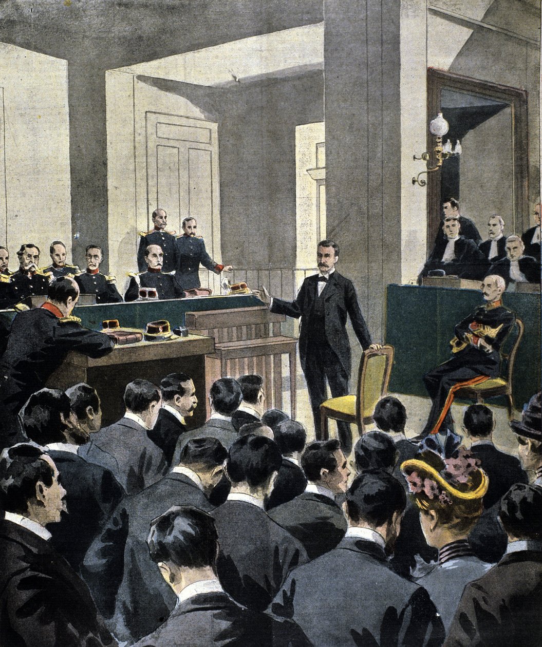 Sprawa Dreyfusa: zeznanie podpułkownika Georgesa Picquarta (1854-1914) na procesie pisarza Emile Zoli (w ślad za listem J