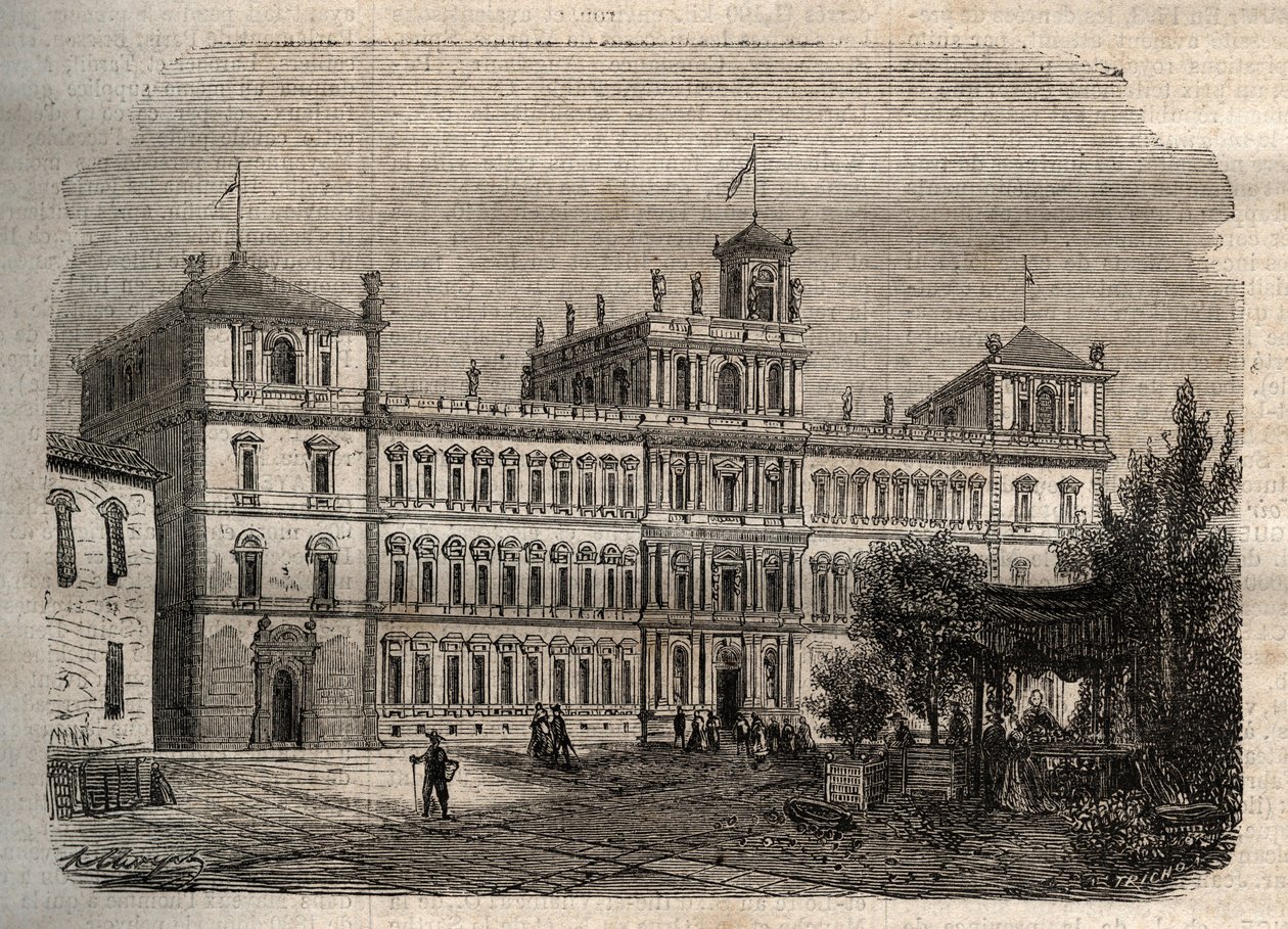 Pałac Książęcy w Modenie w XIX wieku - Pałac Książęcy 1634 - Pałac Książęcy w Modenie autorstwa Unknown artist