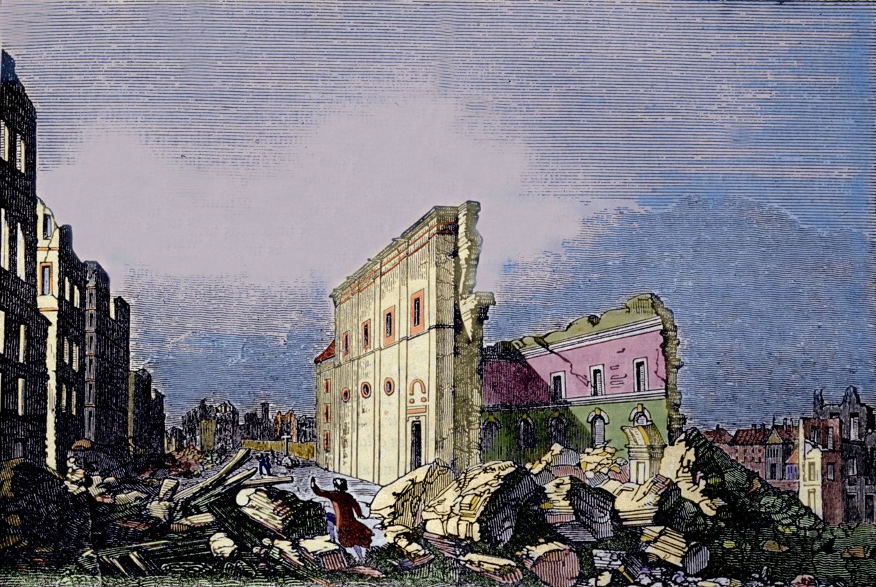 Trzęsienie ziemi w Lizbonie 1 listopada autorstwa Unknown artist