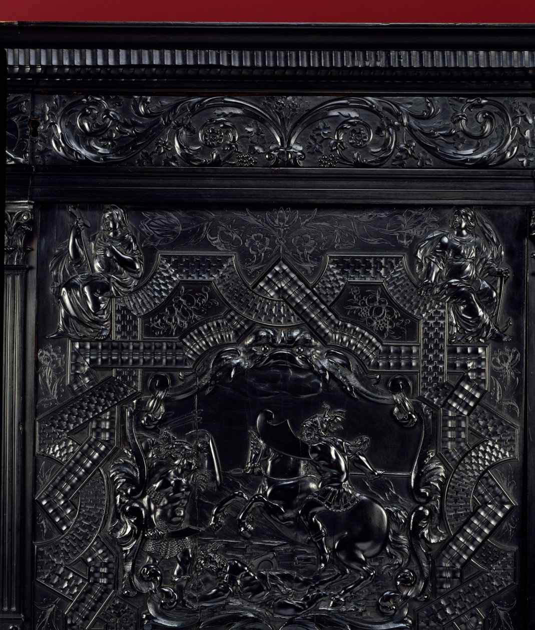 Praktyka Ebene. Horatius Cocles, rzymscy bohaterowie, broni mostu Sublicius w Rzymie przed atakiem Etrusków z Porsenny w 507 rpne. Szczegół. Około 1645 Paryż. Muzeum w Luwrze autorstwa Unknown artist