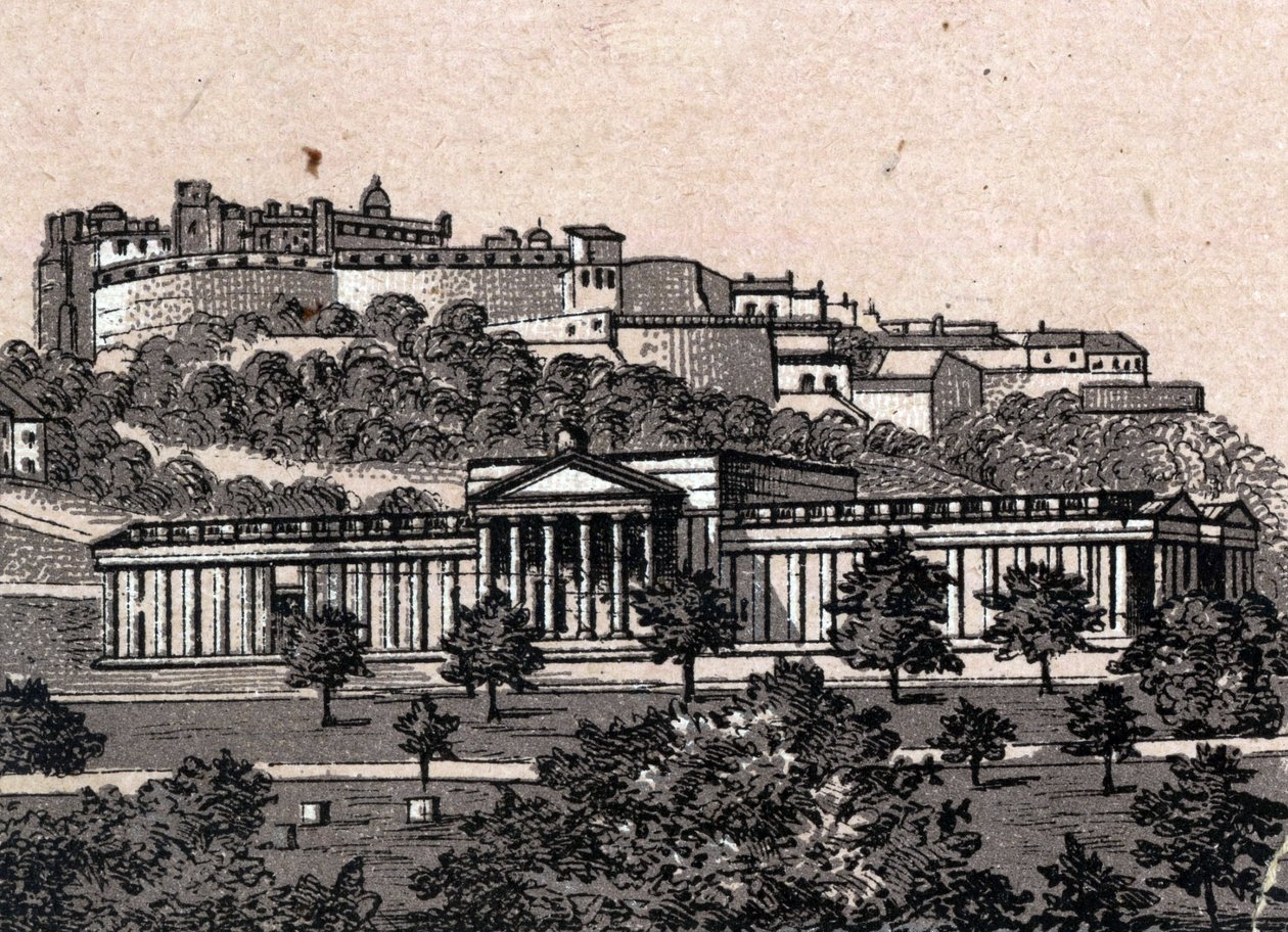 Edynburg, Szkocja: widok Galerii Narodowej w Edynburgu. w „” Świat ilustruje 168 odsłon”” Niedatowany (koniec XIX wieku) autorstwa Unknown artist