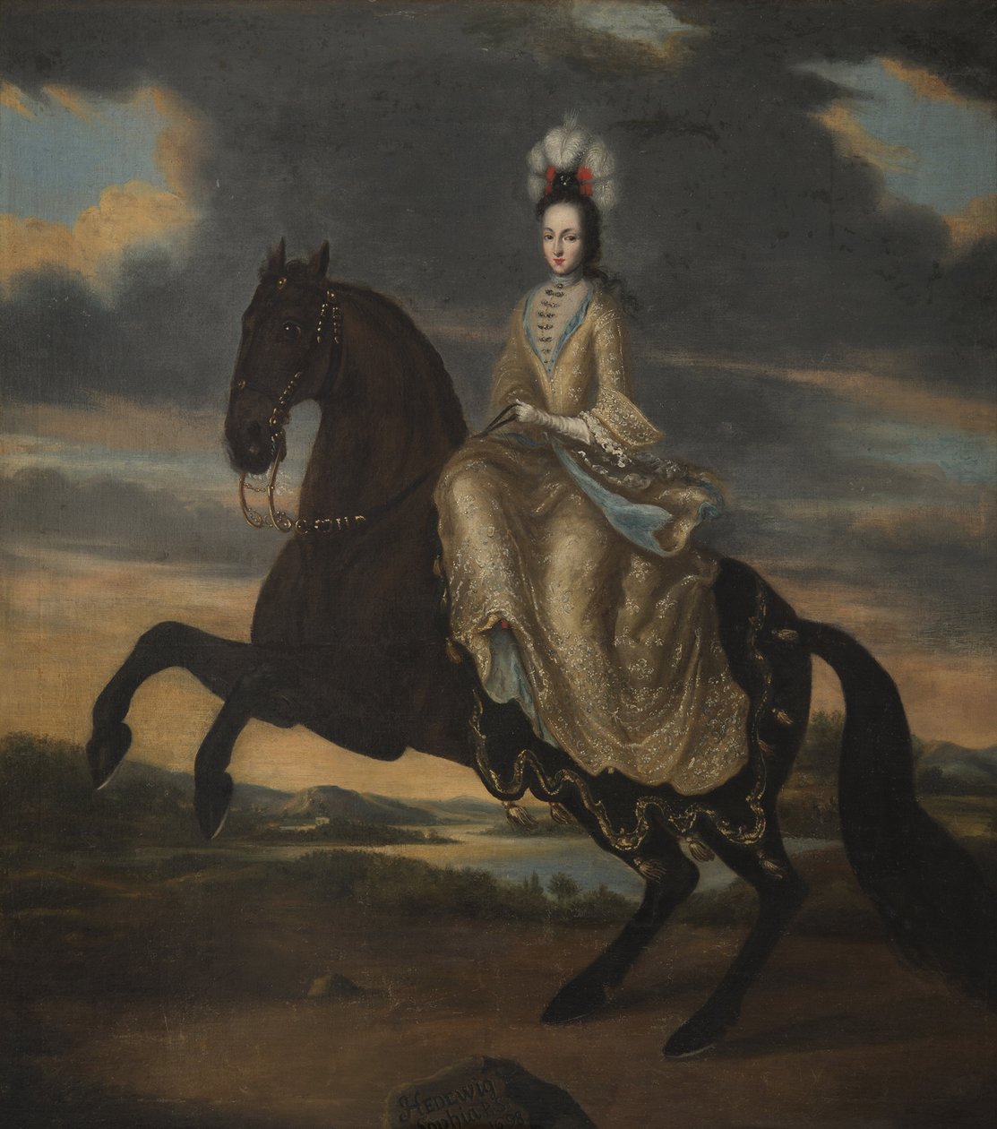 Edwige Sophie de Suede - Portret księżnej Hedvig Sophia Holstein-Gottorp (1681-1708), królowej Szwecji, Anonim. olej na płótnie autorstwa Unknown artist