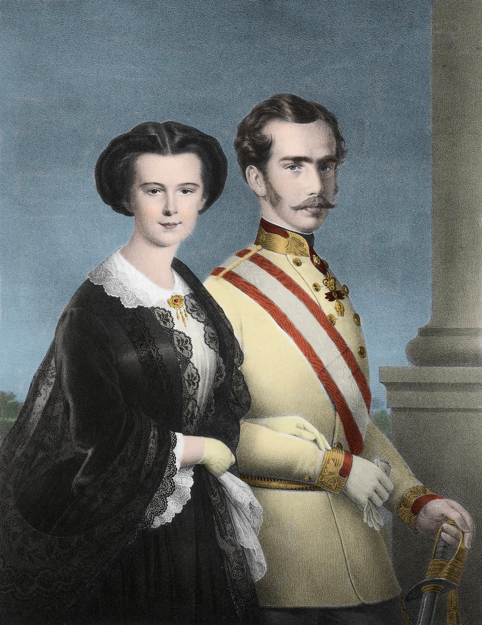 Cesarz Franciszek Józef 1 Austria (Francois-Joseph Habsburg) i Cesarzowa Elżbieta Austria (Sissi) - Portret Franciszka Józefa I Austrii ( autorstwa Unknown artist