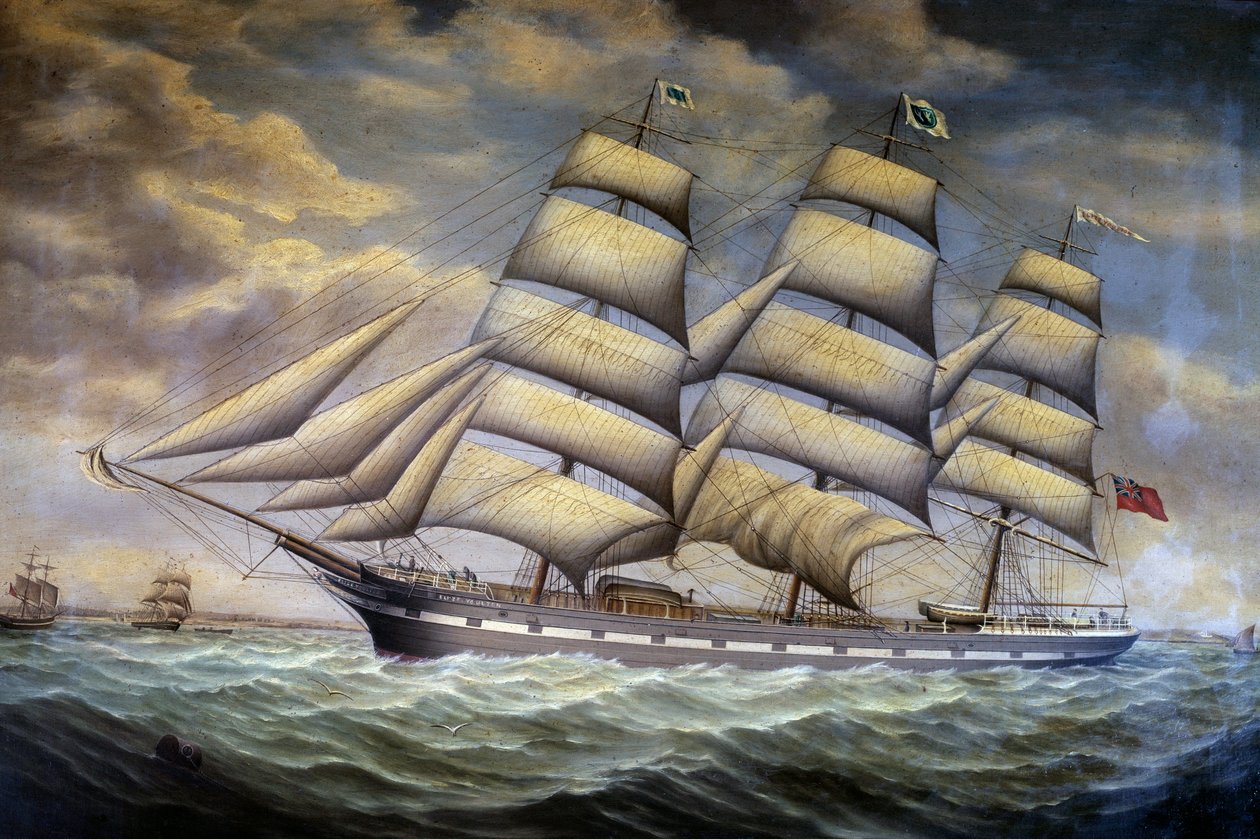Angielska maszynka do strzyżenia Elize Youlton””” Anonimowe malarstwo z XIX wieku. Saint-Malo, muzeum miejskie autorstwa Unknown artist