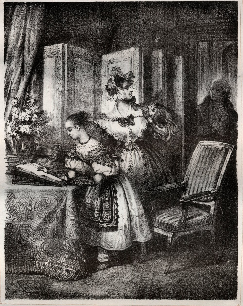 Grawerowanie XIX wieku do powieści Madame Cottin (Sophie Cottin Rostand) (1770-1807) „”Malwina”” – zbiory prywatne autorstwa Unknown artist