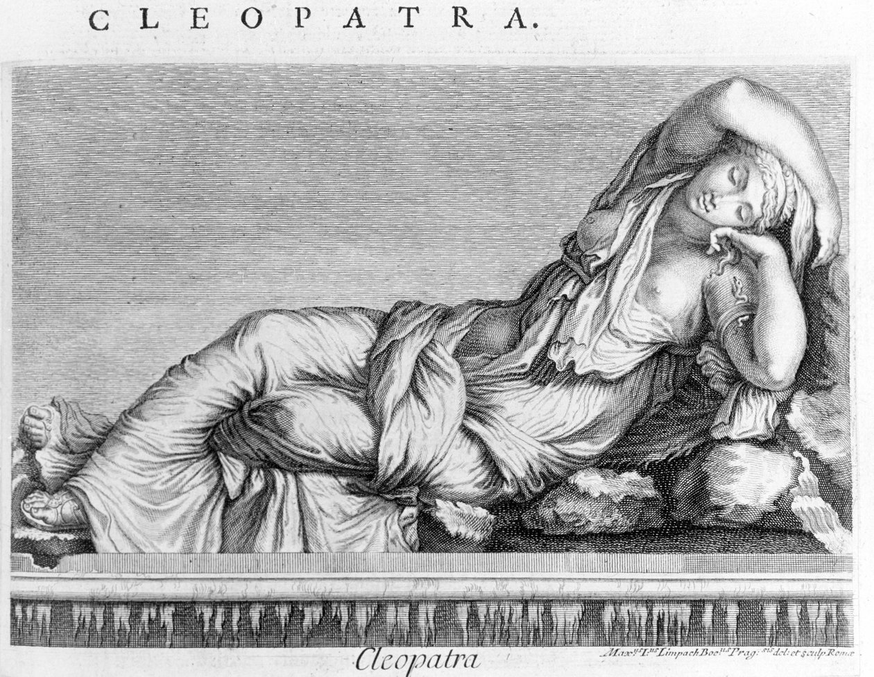 Grawer przedstawiający Kleopatrę (-69 - -30). sd. 19 wiek. autorstwa Unknown artist
