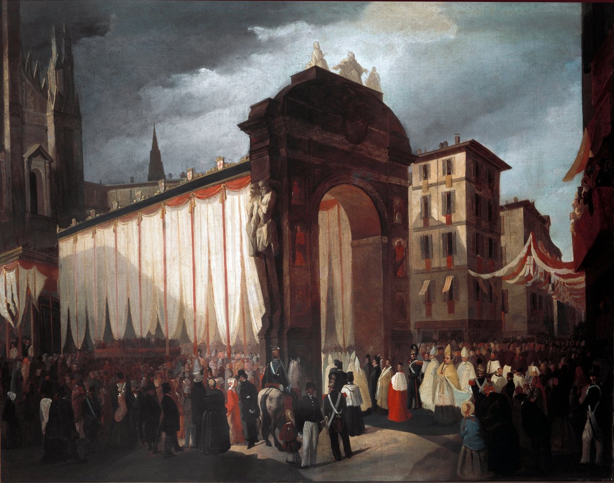 Wejście nowego arcybiskupa Mediolanu 5 grudnia 1847 r. (obraz autorstwa Unknown artist