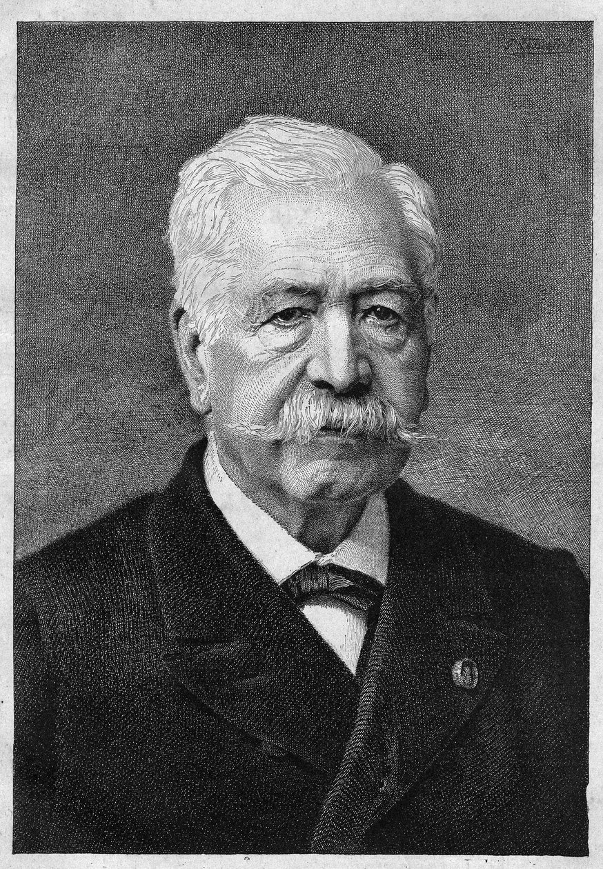 Ferdinand de Lesseps (1805-1894), francuski dyplomata i administrator. autorstwa Unknown artist