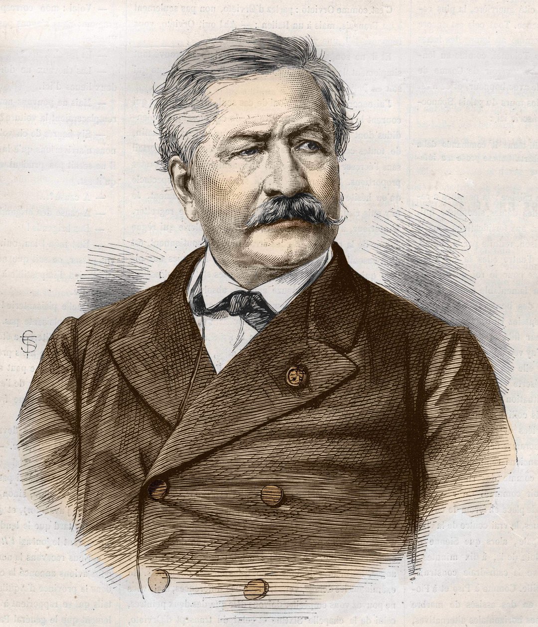 Ferdinand de Lesseps (1805 - 1894), rycina, kolekcja Bianchetti autorstwa Unknown artist