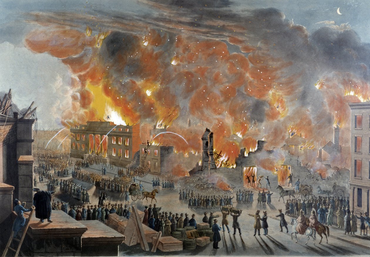 Straż pożarna i straż pożarna w Nowym Jorku, 16 i 17 grudnia autorstwa Unknown artist