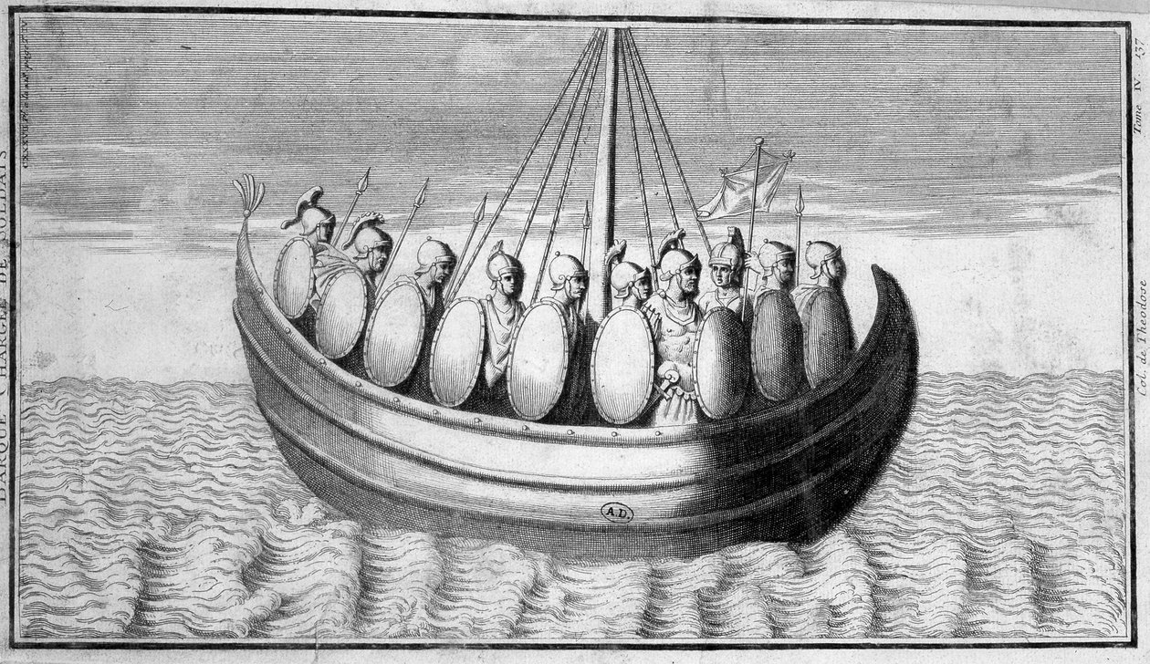 Flota żołnierzy rzymskich - grawer autorstwa Unknown artist
