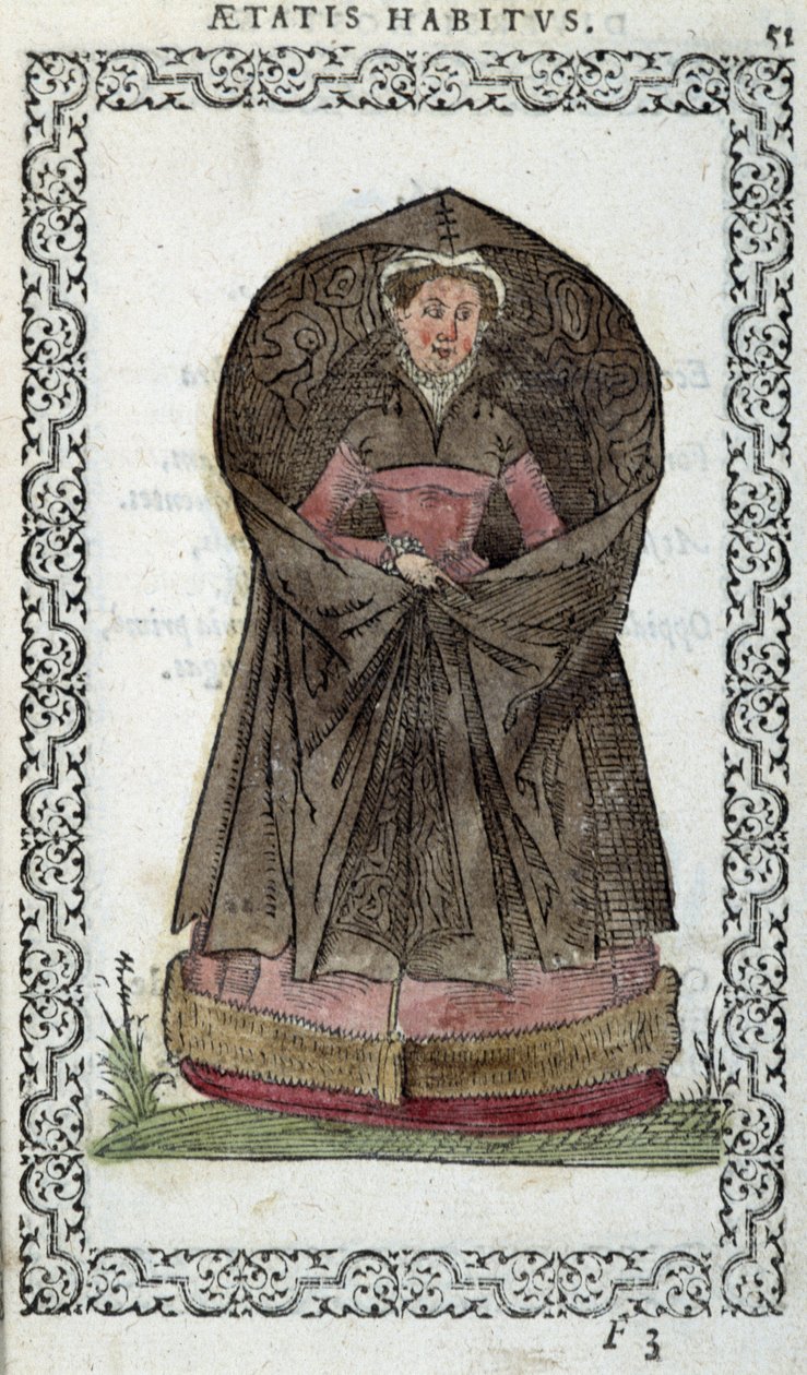 Flemish Demoiselle - w „”Habits et effigies”” Jeana Sulperiusa autorstwa Unknown artist