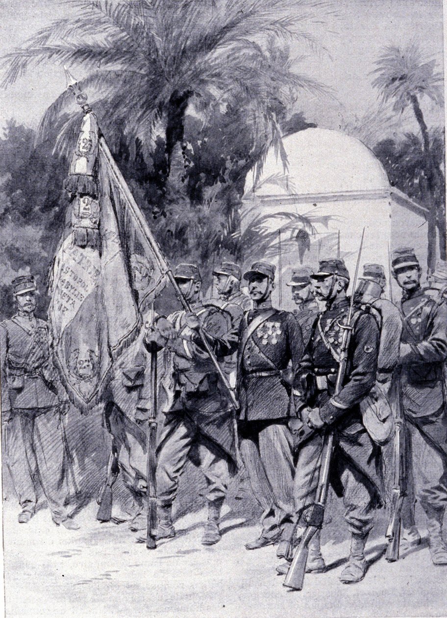 Żołnierze Legii Cudzoziemskiej w mundurach. 1878. autorstwa Unknown artist
