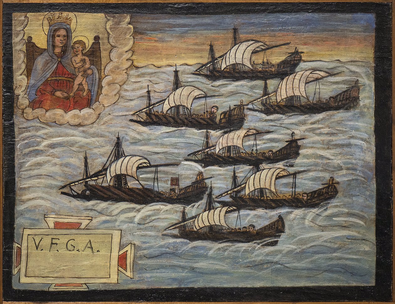 Były żeglarz woto (ex voto), popularna oferta jako rękojmia oddania i wdzięczności żeglarza przeżywającego niebezpieczeństwa morza pochodzące z kościoła Najświętszej Marii Panny z Łuku Neapolitańskiego (Madonna dell