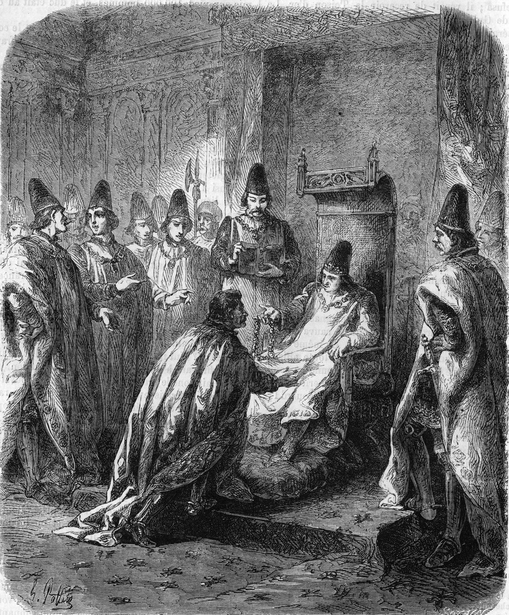 Założenie Zakonu Świętego Michała przez Ludwika XI w Amboise 1 sierpnia autorstwa Unknown artist