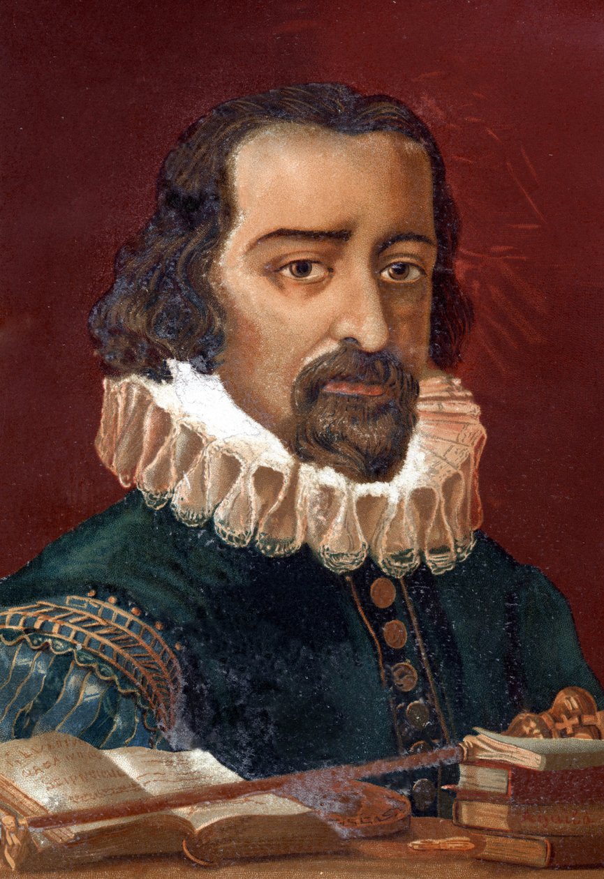 Francis Bacon (1561-1626), kanclerz Anglii i filozof według „Nauka i jej ludzie” Louisa Figuiera. Barcelona 1881 autorstwa Unknown artist
