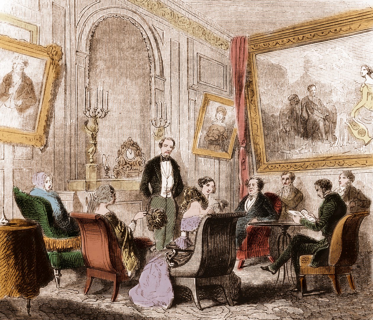 Francois Rene de Chateaubriand (1768-1848), francuski pisarz i polityk, czytający „Memoires d