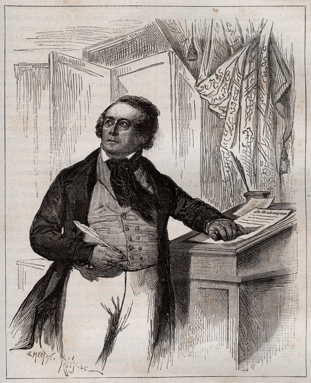 Francois Van Campenhout 1779-1848 - belgijski śpiewak operowy, dyrygent i kompozytor. autorstwa Unknown artist