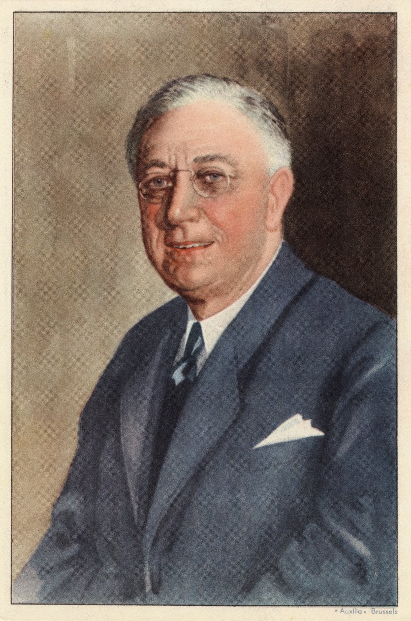 Franklin D. Roosevelt (ilustracja) autorstwa Unknown artist