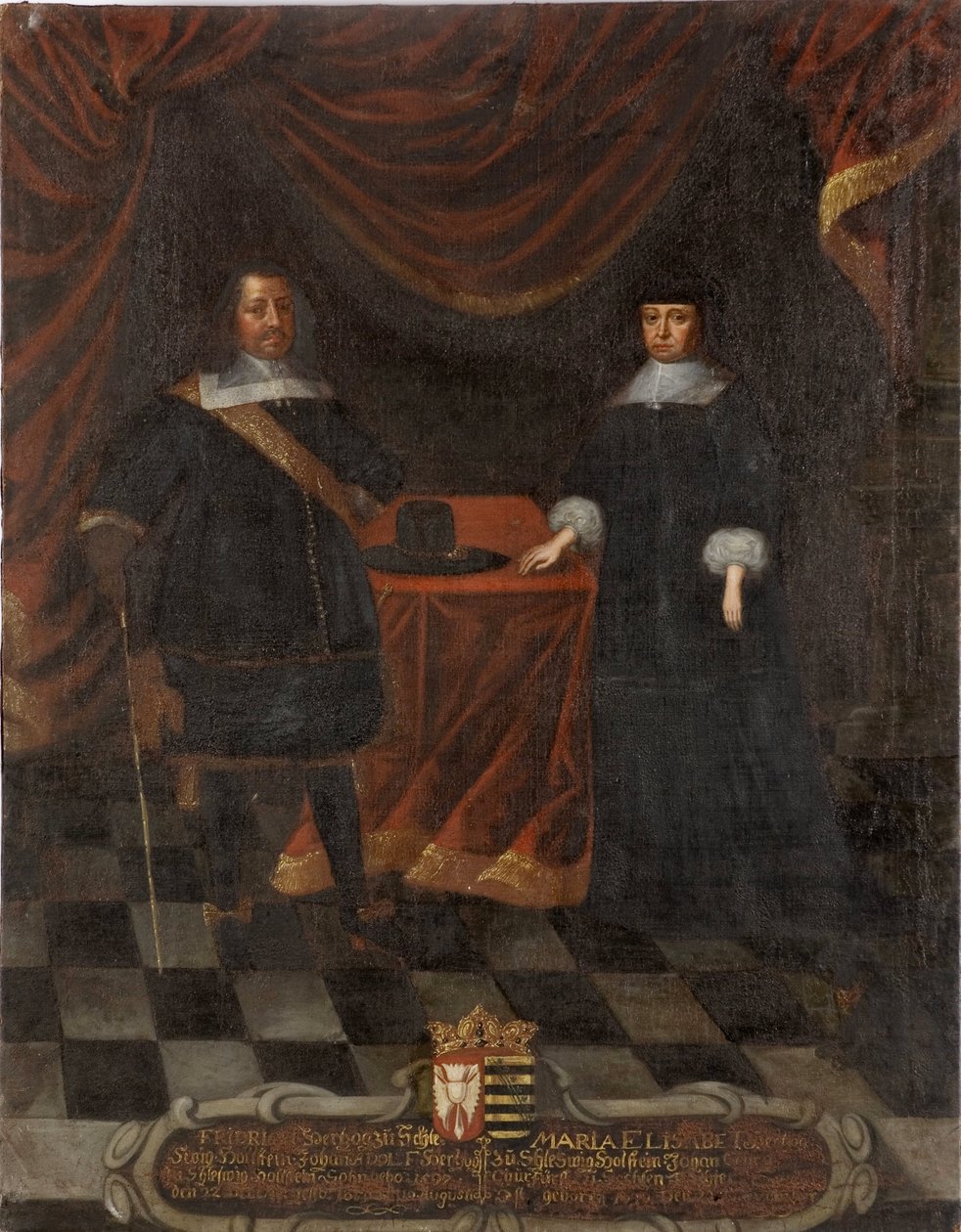 Frederic III de Holstein Gottorp et Marie Elisabeth de Saxe - książę Fryderyk III Holstein-Gottorp (1597-1659) i księżna Maria Elżbieta (1610-1684), Anonim. Olej na płótnie. Wymiar: 103,5x79,5cm. Muzeum Narodowe w Sztokholmie autorstwa Unknown artist
