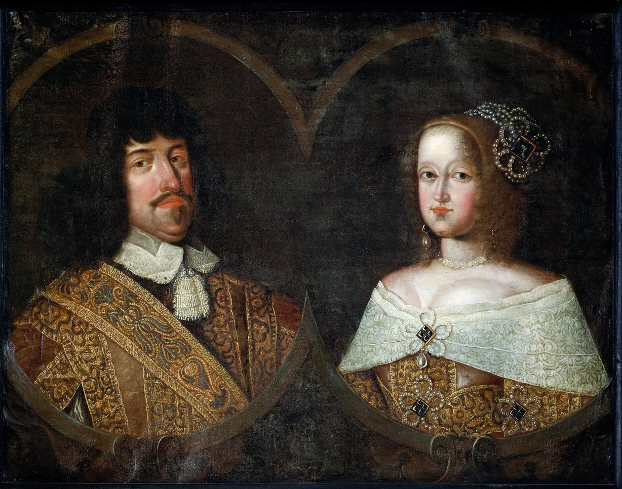 Duński Fryderyk III i jego żona Sofia Amalia z Brunszwiku-Lyneburga, ok. 1643 (olej na płótnie) autorstwa Unknown artist