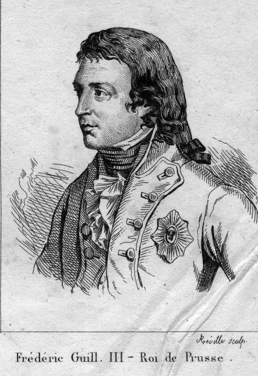 Fryderyk Wilhelm III Pruski - Portret Fryderyka Wilhelma III Prus (1770-1840) Król Prus. autorstwa Unknown artist