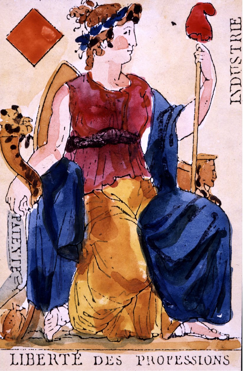 Wolność Zawodów – Rewolucyjna karta do gry autorstwa Unknown artist