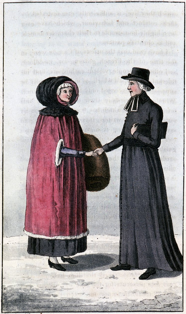 francuska kanadyjska dama, jeune francaise canadienne; w „Podróże przez Kanadę i Stany Zjednoczone Ameryki Północnej 1806-1808”, Johna Lamberta, wyd. Londyn autorstwa Unknown artist