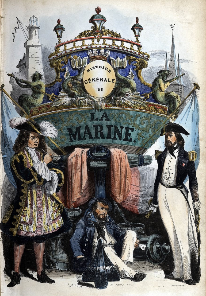 Frontyspis w „Ogólnej historii marynarki wojennej” pod kierownictwem pana Van Tenac autorstwa Unknown artist