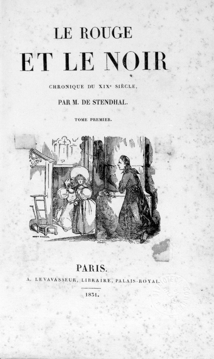 Frontyspic „czerwonych i czarnych” Stendhal autorstwa Unknown artist