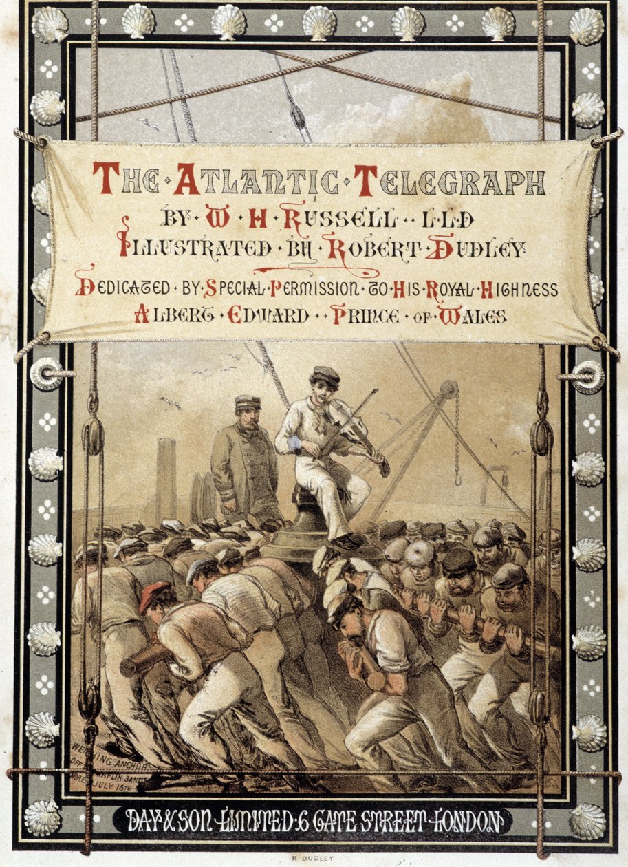 Frontyspicjum książki „Telegraf atlantycki” W.H. Russela, ok. 1930 r. 1860 autorstwa Unknown artist