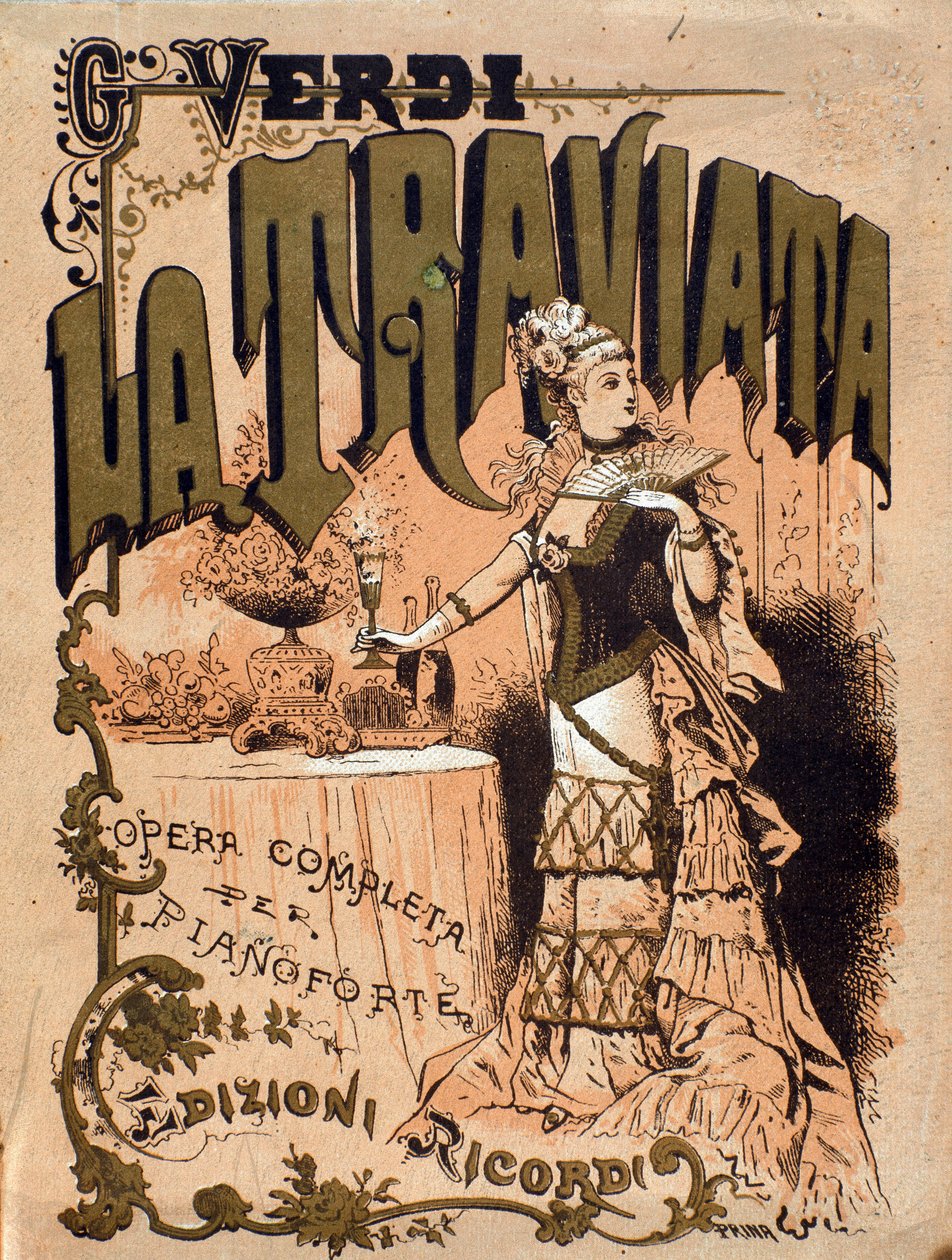 Frontyspic partytury opery „Traviata” Giuseppe Verdiego (1813-1901) XIX-wieczna kolekcja prywatna autorstwa Unknown artist