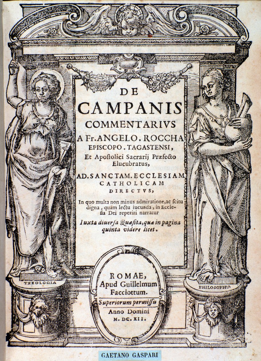 Frontyspis z De campanis autorstwa Rocca autorstwa Unknown artist