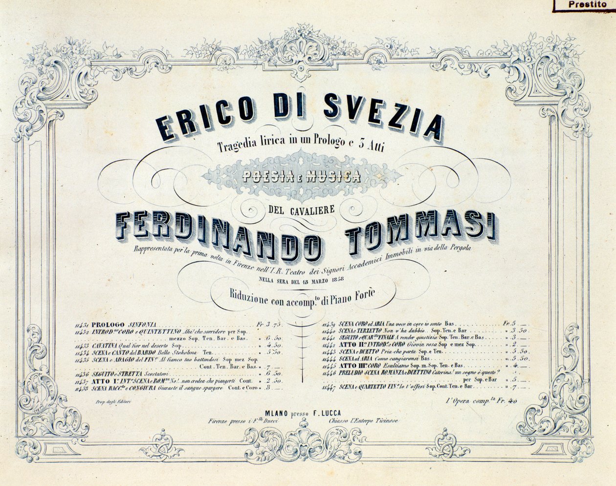 Frontyspis Henryka Szwecji, dzieło Ferdinando Tommasi autorstwa Unknown artist